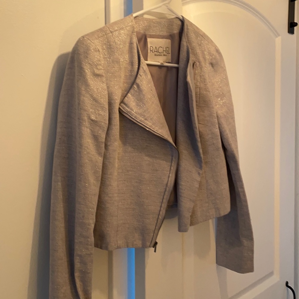 Cropped sparkly grey jacket